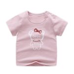 Vêtements de bébé T-shirt d'été | Dessin animé imprimé, t-shirts hauts, enfants nourrissons à manches courtes T-shirt en coton pour tout-petits, filles garçons