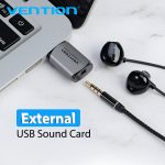 Vention USB carte son externe USB Interface Audio carte son adaptateur 3.5mm pour ordinateur portable PS4 casque carte son USB
