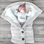 Sacs de couchage chauds d'hiver pour nouveau-né | Tricot à boutons pour bébé, lange emmaillotage poussette enveloppettes pour tout-petits, sacs de couchage