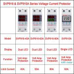 Double affichage à la maison de LED 40A 63A 80A Din Rail 230V relais réglable de Protection contre les surtensions de tension avec la Protection de courant limite