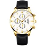 2020 Relogio Masculino montre hommes calendrier mode Sport cadre acier inoxydable bracelet en cuir Quartz montre d'affaires Reloj Hombre
