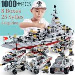 1000 + pièces militaire navire de guerre marine avion armée chiffres blocs de Construction LegoINGlys armée navire de guerre Construction briques enfants jouets