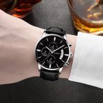 2019 relogio masculino montres hommes mode Sport boîte en acier inoxydable en cuir bande montre Quartz affaires montre-bracelet reloj hombre
