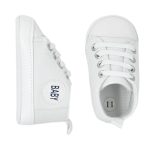 0-12M nouveau-né bébé garçon fille landau chaussures enfant en bas âge blanc baskets décontracté doux confortable à lacets chaussures d'intérieur infantile premiers marcheurs
