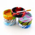 Cendrier circulaire en Silicone | Nouveau cendrier en Silicone, psychedelique doux rond, support de fumée de verre, cendrier sur mesure porte-Cigarette