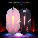 Ergonomique filaire souris de jeu bouton LED 2000 DPI USB ordinateur souris Gamer souris S1 silencieux Mause avec rétro-éclairage pour ordinateur portable