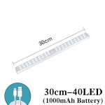 2020 LED veilleuse capteur de mouvement sans fil USB Rechargeable 20 30 40 50cm nuit lampe pour armoire de cuisine armoire applique