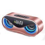 Haut-parleur Bluetooth Cool hibou conception LED Flash Portable sans fil haut-parleur TF carte FM Radio réveil TV basse affichage intelligent M6