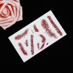 Plaie cousue cicatrices effrayantes autocollant de tatouage temporaire imperméable à l'eau instantanée pratique autocollant de tatouage pour Halloween décor nouveau