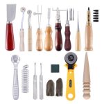 MIUSIE cuir artisanat poinçon outils Kit couture sculpture travail main couture selle Groover cuir artisanat outils ensemble Kit