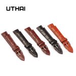UTHAI Z08 bracelet de montre bracelets en cuir véritable 10-24mm accessoires de montre de haute qualité couleurs marron bracelets de montre