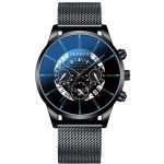 2020 montre pour hommes creux mode Ultra mince montres Date hommes affaires en acier inoxydable maille ceinture Quartz montre Relogio Masculino