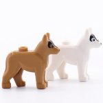 4 pièces Scout chien bloc de construction Force militaire chiffres dédiés WW2 patrouille chien bricolage PUBG ville chien animal de compagnie cadeau éducatif jouet