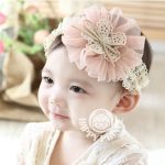 Bandeau style coréen pour nouveau-né | Accessoires de cheveux, bandeau avec fleurs, pour bébés filles, accessoires de cheveux, accessoire de photos photographiées et soi-même pour enfants