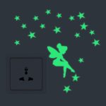 Autocollant interrupteur lumineux de dessin animé | Autocollant mural, lueur dans la nuit, autocollant étoile de lune pour la maison, décoration de chambre d'enfant
