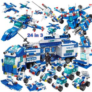 Ville poste de Police voiture siège blocs de construction legoINGlys Technic camion SWAT WW2 briques militaires jouets pour enfants enfants
