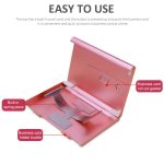 Ultra Mince En Acier Inoxydable Coulissante porte-carte d'identité Hommes Étuis pour Cartes de visite Femmes Élégantes En Métal de Main-poussée De La Carte Bancaire Boîte