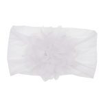 Bandeau pour bébé en mousseline | Gros bandeau avec nœud fleuri, accessoire pour cheveux Turban enfant, nouveau-né fille bambin