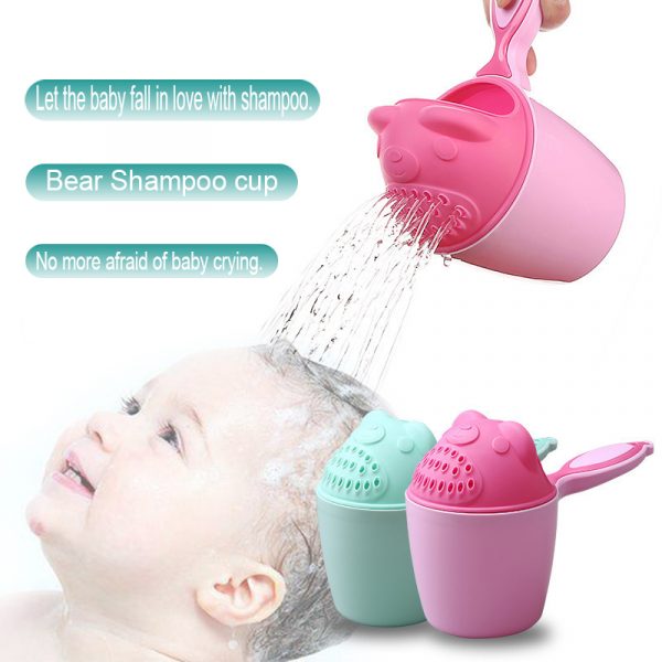 Cuillère de shampooing pour bébé | Mignon, dessin animé, cuillère de douche, eau de bain, pomme de natation, arrosage bouteille de toge, lavage des cheveux, tasse de shampooing