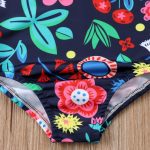 Maillot de bain bleu pour enfants | Motif floral, dos croisé, Costume de bain, nouvelle collection, 2019