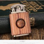 Briquet rétro en bois de rose, kérosène, briquet créatif en bois de rose, cuivre pur, haute qualité