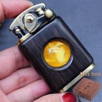 Briquet rétro en bois de rose, kérosène, briquet créatif en bois de rose, cuivre pur, haute qualité