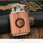 Briquet rétro en bois de rose, kérosène, briquet créatif en bois de rose, cuivre pur, haute qualité
