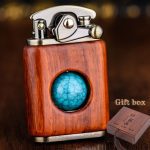 Briquet rétro en bois de rose, kérosène, briquet créatif en bois de rose, cuivre pur, haute qualité
