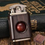 Briquet rétro en bois de rose, kérosène, briquet créatif en bois de rose, cuivre pur, haute qualité