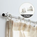 Supports de tringles à rideaux auto-adhésifs, 2 pièces, supports de poteaux organisés, salle de bains, barre à serviettes, crochet, pinces de Support fixes C