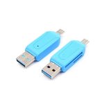 Nouveau Micro USB & USB 2 en 1 lecteur de carte OTG haute vitesse USB2.0 universel OTG TF/SD pour ordinateur Android têtes d'extension