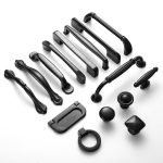 KK&FING Black Aluminum Alloy Kitchen Cabinet Handles Dresser Drawer Pulls Cupboard Wardrobe Door Knobs Furniture Handle Hardware