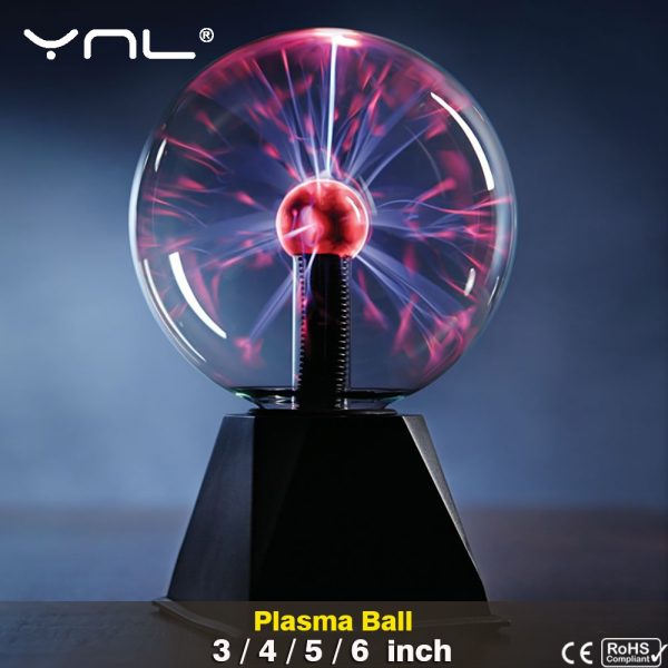 Novelty Magic Crystal Plasma Ball Touch Lamp 220V LED Night Light Child Nightlight Birthday Christmas Kids Decor Gift Lighting