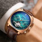 swiss famous brand watch montre automatique luxe chronograph Square Large Dial Watch Hollow Waterproof New mens fashion watches