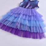 Robe de princesse pour spectacle pour petite fille et adolescente, style tutu pour bal d'école, anniversaire et fête, vêtement décontracté pour enfant