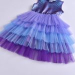 Robe de princesse pour spectacle pour petite fille et adolescente, style tutu pour bal d'école, anniversaire et fête, vêtement décontracté pour enfant