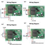 433Mhz RF Remote Control Circuit Universal Wireless Switch DC 5V 12V 24V 2CH rf Relay Receiver and Keyfob Transmitter for Garage