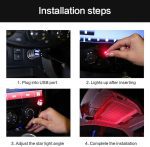 USB Universal Laser Projector Light MINI LED Star Effect Decorative Light 2 Colors DJ Disco Car Roof Interior Atmospheres Lights