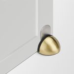 NAIERDI Stainless Steel Rubber Magnetic Door Stopper Non Punching Sticker Hidden Door Holders Floor Mounted Nail-free Door Stops