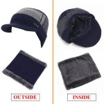 Ensemble de chapeaux Skullies pour homme et femme, Bonnet tricoté, écharpe en laine, cagoule, masque Gorras, collection hiver 2020