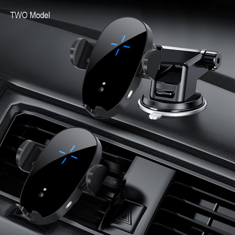 15W Wireless Charger Car Phone Holder Qi Induction Sensor Fast Charging Stand Mount For Samsung Huawei iPhone 12 11 Pro 8 Xiaomi