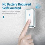 ZOGIN Wireless Doorbell Waterproof Self-powered Smart Door Bell Home No Battery Required Cordless Ring Dong Chime timbre calling