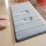 Tapis de bain de maison en molleton de corail, tapis de salle de bain à Absorption d'eau, antidérapant, mousse à mémoire de forme, absorbant, lavable, tapis de sol de toilette