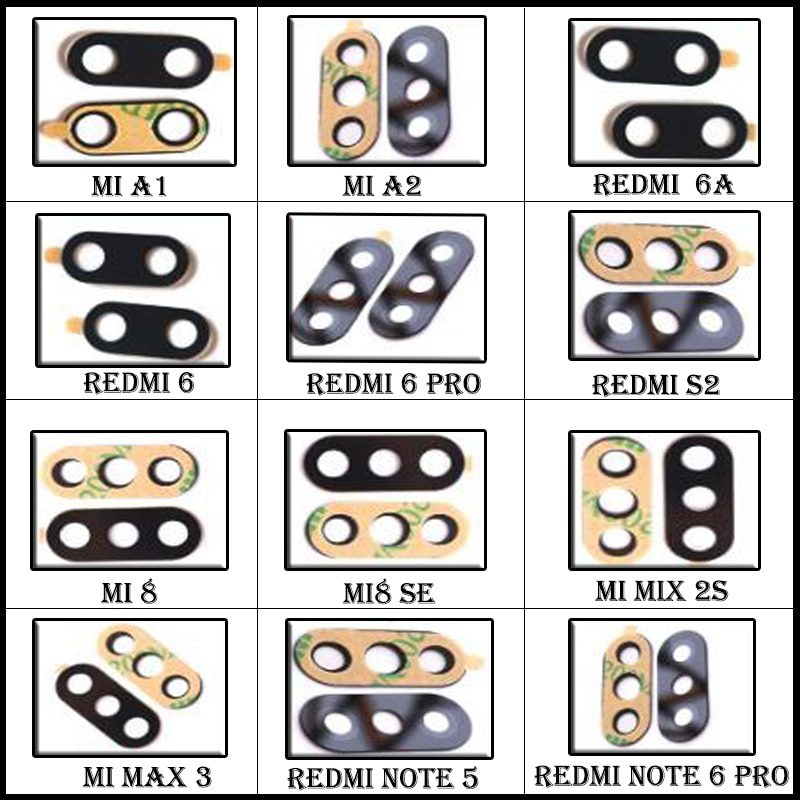 Lentille-en-verre-pour-appareil-photo-arrière-de-téléphone-Xiaomi-Redmi,-modèles-5/6/6A/Plus/Pro/S2/Y2,-Note-4/5/6,-Mi-A1/A2-Lite/8-SE/Mix-2S/Max-3 Lentille en verre pour appareil photo arrière de téléphone Xiaomi Redmi, modèles 5/6/6A/Plus/Pro/S2/Y2, Note 4/5/6, Mi A1/A2 Lite/8 SE/Mix 2S/Max 3