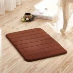 Tapis de bain de maison en molleton de corail, tapis de salle de bain à Absorption d'eau, antidérapant, mousse à mémoire de forme, absorbant, lavable, tapis de sol de toilette