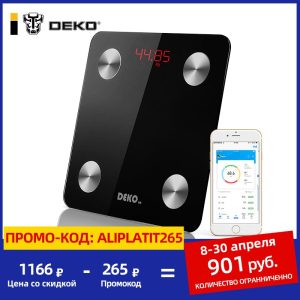 DEKO – balance de graisse corporelle intelligente, Bluetooth, salle de bain, surveillance de la santé, imc numérique sans fil, analyseur de Composition corporelle