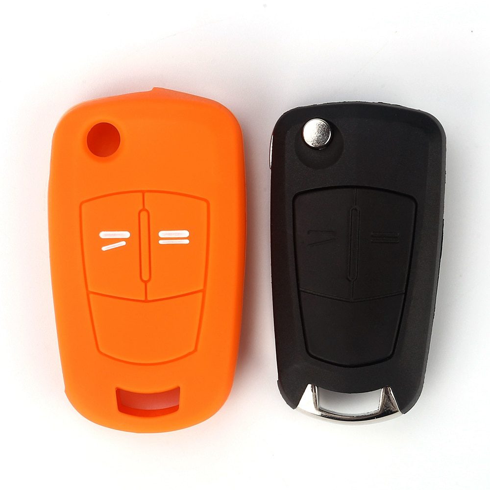 Hot silicone car key cover case shell fob for Vauxhall Opel Corsa Astra Vectra Signum 2 Buttons remote key shell