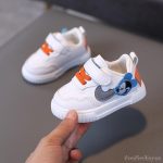 Tennis blanches de marque à motifs de Mickey Mouse pour enfant,chaussures de sport pour bébé fille et garçon, baskets de marche pour garder au chaud, à la mode,