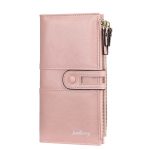 Portefeuille classique en cuir avec gravure de nom pour femme, grand porte-cartes tendance, féminin, portefeuilles de marque avec fermeture éclair, collection 2020