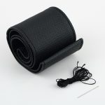 Car Steering Wheel Cover Braid On The Steering Wheel Microfiber Skid-Proof Cover Entire Single Connector 36-38cm Car-styling